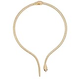 BSLVWG Vintage Schlange Choker Halskette Ägyptische goldene Schlange Halskette Punk Halskette Hip Pop Jewlry für Frauen (Gold)