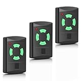 Wvoillty 26.975 MHz Garagentor Fernbedienung, Handsender Kompatibel mit Fernbedienung Hormann HSM4-26.975, HSM2-26.975, HS2-26.975,DHM02-26.975, Grün Taste 4 Kanäle, 3 Stücke