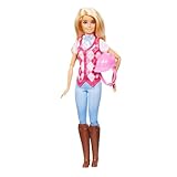 Barbie Puppe Malibu“ und Zubehör von Barbie Mysteries: Das geheimnisvolle Pferdeabenteuer“, inklusive Modepuppe, abnehmbarem Reitoutfit und Helm, HXJ38