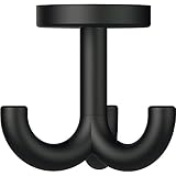 HEWI 477.90B050 90 Dreifach-Drehhaken 477.90.050 Breite 73,Höhe 70mm,Polyamid tiefschwarz, Farbe: schwarz matt