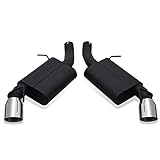 DNA Motoring CBE-UR-012 Ovaler Schalldämpfer, Achsrück-Auspuff kompatibel mit Chevy Camaro SS 6,2 l 10,2 cm OD IN / 7,6 cm OD Einlass / 7,6 cm OD Auslass / 7,6 cm OD Auslass