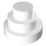 Styropor-Torte, bestehend aus Styropor-Podesten | Torten-Dummy | Kreative Geschenkidee zum Selberbasteln: Styroportorte, Süßigkeitentorte, Dekoration, Kuchen, DIY Bastelidee (3-stöckig)