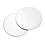QUARKZMAN 2 Stück Edelstahl-Disc, 2 3/4" (70mm) Durchmesser 0,07" (1,8mm) dick 304 Edelstahl Flache Runde Platte Leer Rund Kreisplatte für Handwerk Metallprägung und Schmuckherstellung