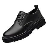 Generisch Business Schuhe Herren Leder Plateau Lederschuhe SchnüRschuhe - rutschfeste Weicher Sohle Walkingschuhe Hochzeitsschuhe Oxfords Fahrschuhe Arbeitsschuhe FüR MäNner SchlüPfenschuhe