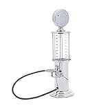 Relaxdays Getränkespender als Zapfsäule, lustige Biersäule mit Zapfpistole, Zapfanlage Bier, Metall, 900 ml, verchromt, 10010100, 14.0 x 14.0 x 48.0 cm