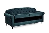 Atlantic Home Collection Sofa CARLA, mit Stauraumfunktion, Wellenunterfederung (NOSAG), Velourbezug in Samthaptik, Grün