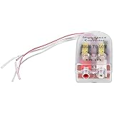 Vroomoto 12-V-Auto-Stero-Radio-Konverter, Leitungsverstärker mit Schaltplan-Etikett, Hochwertiger Audio-Impedanzadapter aus Kunststoff und Metall für Auto-Audio-System