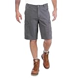 Carhartt Herren Rugged Flex® Relaxed Fit Cargo-Arbeitsshorts aus Canvas, Shadow, W36