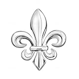 COOLMETALJACKET Anstecknadel Fleur de Lys | Klassische und elegante Brosche | Geschenk Hochzeitsnadel für Herren | Zubehör für französische Hemden, luxuriös, silberfarben, mm, Edelstahl, Nein