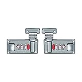 2er Pack Gepäck-Koffer Haspen Gepäckschloss mit Zahlenschloss Ersatz 3-stellige Kombination Werkzeugkasten Gepäck-Kofferverschlüsse zum Nachrüsten (Silber)