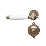 Bad WC Türklinken Messing antik Frei-Besetzt #15b-GWC-AW