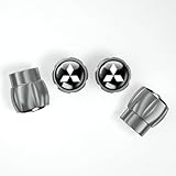 DJPCKDS 4 Stück Ventilkappen für Mitsubishi Colt 2008-2025, Auto Reifenventilkappen mit Dichtung Ventildeckel Auto-Reifen mit Auto Logo,B