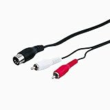 Goobay 50014 Audiokabel Adapter für die Verbindung mit alten Audiogeräten; Verbindung über 5 pol DIN Stecker auf 2 Chinch Stecker (R / L); 1,5m