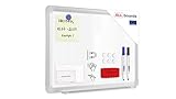 ALLboards EXPO Magnet-Whiteboard mit Aluminiumrahmen 40 x 30 cm beschreibbar und trocken abwischbar Wandtafel