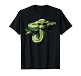 Lustiges Grüner Baumpython Liebhaber Schlangen Reptilien T-Shirt