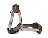 AMKA Westernsteigbügel ALU Western Steigbügel braunes Leder