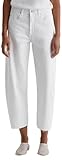 AG Jeans Damen Hattie High Rise Crop Barrel Hose, Gallery White, 25