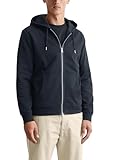 Marc O'Polo Herren Sweatjacke aus Bio-Baumwolle mit Kapuze, Blau (Dark Navy), M