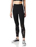 Urban Classics Damen Dames High waist Lace Inset Leggings, Schwarz, L EU