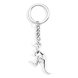 Gallkeat Känguru Schlüsselanhänger, Cartoon Keychain mit Schlüsselring, Känguru Kuscheltier Taschenanhänger, Auto Schlüsselanhänger für, Bagcharms Geschenkidee