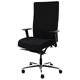 bümö Bisley Titanos Schwerlast Chefsessel Bürostuhl 200kg Belastbarkeit in schwarz - PC Stuhl mit Armlehne, Lordosenstütze, Drehstuhl mit Rollen für Schreibtisch, Office & Gaming - Ergonomisch XXL
