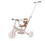 Little Dutch 4-in-1 Dreirad mit Schubstange Laufrad - Sunny Flower Offwhite