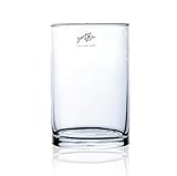 Sandra Rich Glasvase, Dekoglas CYLI, Zylinderform H. 15cm D. 10cm zylindrisch