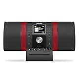TechniSat MULTYRADIO 4.0 SE - Internetradio (WLAN Radio, DAB+, UKW, Spotify, Bluetooth, CD-Player, USB, Farbdisplay, 2 x 10 Watt Stereo Lautsprecher) Schwarz/Rot