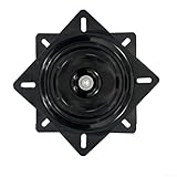 Drehfuß aus kaltgewalztem Stahl, 158 x 158 mm, mit 360-Grad-Doppel-Kugellager-Drehung, für Bürostühle, Barhocker, Bootssitze, TV-Schränke und