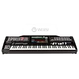WERSI OAX1 Professional Arranger Keyboard/Orgel, Schwarz Metallic, 76 Tasten, Digital, Stylearranger, Aftertouch, Pitchbend und Modwheel, Touch Display, Audio Recorder, Festplatte, 1500 Sounds, 350