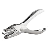 Lumi Zenva Prüfplakettenzange 3mm Lochzange für Prüfplaketten Robuste Edelstahl Kontrollzange für exakte Entwertung Einzellochstanze für Papier Fotos Grußkarten Karten