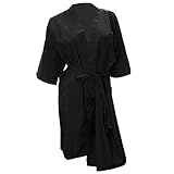 Exceart Friseur-Kleid, für Wohnzimmer, Client, wasserfest, Smock, Frisur, Kleidung, Kimono, Haarschneider, Schürze für Spa Hotel (schwarz)