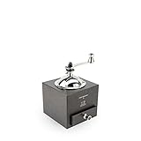 Peugeot Rœllinger Manuelle Pfeffermühle, Klassische Mahlgradeinstellung, Höhe: 13 cm, Holz / Edelstahl, Braun, 25601