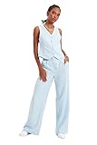 TRENDYOL Damen Trendyol Wide Leg Hose Pants, Hellblau, 34 EU