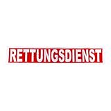 RescPol Rückenschild RETTUNGSDIENST negativ rot/weiß 42 x 8cm