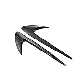 2 stücke Fender Wind Vane Air Badge Decor Aufkleber V8 BITURBO. Emblem for Mercedes Benz AMG GT S ML SL Klasse CLA GLA SLK SLS CLS W220 (Color Name : Bright Black Cover)