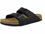 Birkenstock Sandale Arizona, Superlauf, Birko-Flor, schwarz, normal, Größe 43 1018222-43 (Pantolette Schuh Halbschuh Latsche Zweischnaller Berufsschuh Schuhe Birki Arizona Slipper Pantoffel)