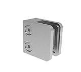 Sellon24® Edelstahl Klemmhalter Blechhalter Geländer eckig V2A+Gummieinlage Plattenhalter (MOD21 für Rohr 42,4 mm)