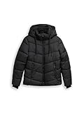 TOM TAILOR Damen 1047526 Puffer-Jacke mit Kapuze, 14482-Deep Black, L