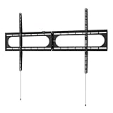Hama TV Wandhalterung (TV Wandhalterung 120 Zoll, VESA 50x50 bis VESA 1100x600, bis 100 kg, Wandabstand 2,8 cm, flach, starr, fest, Wandhalterung Fernseher, mit Fischer Dübeln) schwarz