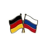 Sportfanshop24 Flaggen Pin Deutschland Russland Freundschaft Fahne Flagge, Schwarz, Metall, National, Unisex, 1 Count, Accessoire, Pin