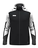 JAKO Unisex Kapuzenjacke Dynamic, schwarz/weiß/anthrazit, XL
