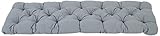Ambientehome 3er Sitzkissen Bank Evje, grau, ca 150 x 50 x 8 cm, Polsterauflage, Bankauflage