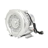 NICCOO Seitenkanalverdichter Seitenkanalgebläse 550W 100m³/h Gasringverdichter Seitenkanalturbine Vakuum für Fischteichbelüftung, Hotels