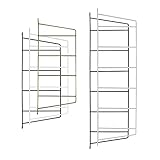 2X Regalhalter TEGEL | Design Regalträger Wandregal Regalstütze Konsole Hängeregal Regalwinkel Wandleiter Natural Goods Berlin (6 Ebenen, Schwarz)