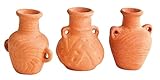 Mini-Tonvasen, 3er-Set Höhe ca. 3,4 cm.