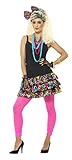 Smiffys 41567SM Damen 80er Jahre Party Girl Set, Rock, Kopfband und Kette, Größe: 36-42