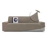 FAVERTI® Super elastischer Sofabezug für 3-Sitzer von 180 bis 230 cm | Modell Novele | Leinen | Universalbezug, ideal für Jede Form von Sofas, hochwertiger Jacquard-Stoff, Baumwollgefühl