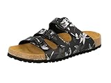 Lico Bioline Leave Damen Pantoletten, Schwarz, 38 EU