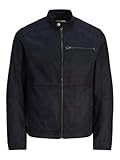 JACK & JONES Male Kunstlederjacke Kunstlederjacke, Farbe:Schwarz, Größe:L